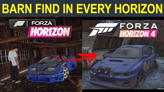 Finding A Barn Find In EVERY Forza Horizon l Evolution Of Barn Find Cutscene Forza Horizon 1234 [upl. by Jallier]