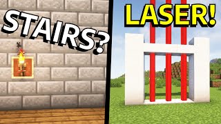 Minecraft 5 REDSTONE Build Hacks [upl. by Anelas]