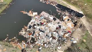 Extreme Tornado Damage  Drone SurveyWren Mississippi [upl. by Ollopa541]