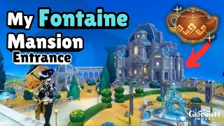 Fontaine Serenitea Pot Mansion Entrance Swirling Isles  Genshin Impact [upl. by Ursas]