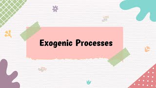 Exogenic Processes  Earth Science  TagLish Video Lesson [upl. by Ajiak721]