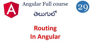 Routing in Angular Angular routing tutorialrouter outlet in angular Angular tutorials in Telugu [upl. by Towers]