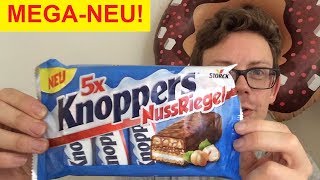 Knoppers Nussriegel Neu im Test  Wie er schmeckt und wo du den Schokoriegel kaufen kannst [upl. by Schellens]