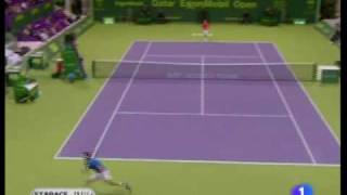 Rafa Nadal vs Potito Starace 62 y 62 en octavos del Qatar Exxon Mobil Open [upl. by Ittak]