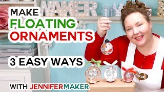 Make Easy Floating Ornaments with a Cricut [upl. by Absa]