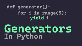 Generators in Python  yield keywork in python  Python for beginners [upl. by Airdnaid]