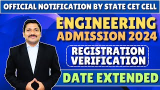 DATES EXTENDED FOR ENGINEERING ADMISSION CAP PROCESS 202425 BY CET CELL  AY 202425  DINESH SIR [upl. by Slotnick]