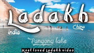 Epic Drone views at Pangong lake Leh chal ladakh mein Ep4 Nubra to Pangong  Traveling Mondays [upl. by Ellekcir]