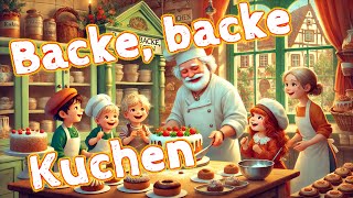 Backe backe Kuchen  Kinderlied mit Text zum Mitsingen [upl. by Assirual]