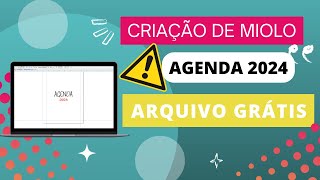 COMO CRIAR UMA AGENDA DO ZERO I CRIAÇÃO DE MIOLO AGENDA 2024 I PARTE I I UM DIA POR PÁGINA [upl. by Consuelo]