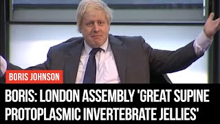 Boris Johnson Calls London Assembly Great Supine Protoplasmic Invertebrate Jellies  LBC [upl. by Anitahs]