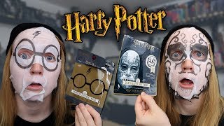 TRYING HARRY POTTER FACE MASKS [upl. by Ykcor]