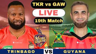 CPL Live Trinbago Knight Riders vs Guyana Amazon Warriors T20  TKR vs GAW Live CPL 2024 [upl. by Dale]