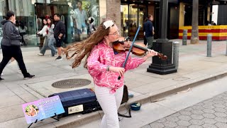 Santa Monica Street Performance  High  Stephen Sanchez  Holly May Violin Cover Busking [upl. by Enniroc]