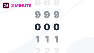 Adobe XD Number Counter in 2 Minutes  Tutorial [upl. by Nickola509]