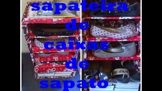 DIY  Mini Sapateira de Papelão [upl. by Akkimat366]