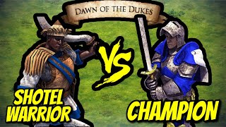 163 Elite Shotel Warriors vs 200 Champions Total Resources  AoE II Definitive Edition [upl. by Nawud139]