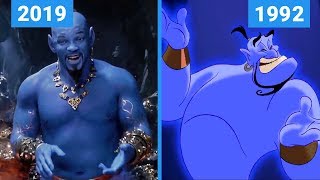 Aladdin 2019 vs 1992 Teaser Trailer Comparison [upl. by Chace]