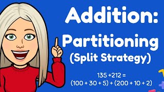 Mini Maths Tutorial 3 Digit Addition using the PartitioningSplit Strategy Year 3 amp 4 [upl. by Gambell]