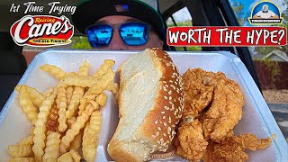 1st Time Trying Raising Canes® 🐔  Canes Tenders Review  Worth The HYPE  theendorsement [upl. by Lourdes]