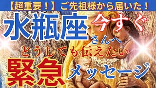 【水瓶座♒️】【御先祖様】🌈今すぐ見て❣️号泣😭😭愛溢れる緊急メッセージ🌈 [upl. by Karilynn]