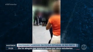 Professor é agredido dentro de escola em Rio Preto [upl. by Norrad]