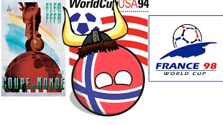 Historia de Noruega en los mundiales 1938  2018 Countryballs [upl. by Nothgierc661]