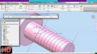 Create a Helical Curve 3D Sketch Autodesk Inventor [upl. by Siloa373]