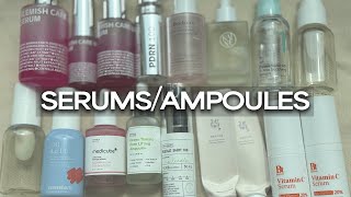 2024 TOP SERUMS  AMPOULES What Ive emptied 💙for pore care brightening care amp calming [upl. by Donaugh]