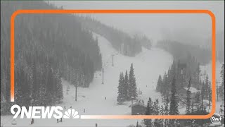 Snow falls in Colorado’s mountains [upl. by Saixela]