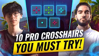 Want INSANE AIM Try These 10 PRO Crosshairs  Valorant [upl. by Esinehc]