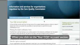 CQC Online Services Application [upl. by Rebah]