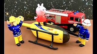 Swinka Peppa i Strazak Sam  Bajka po Polsku  Spadajacy Helikopter [upl. by Ballou]