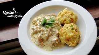 Kerstins heiße Küche Eierschwammerlsoße und Semmelknödel  Pfifferlinge Rezept [upl. by Iba848]