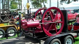 Hit n Miss Engine at 2016 LaGrange Engine Club Show Wellington Ohio [upl. by Elstan]