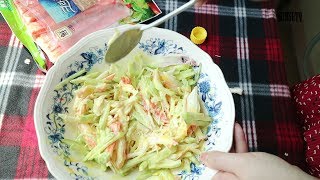 Simple Crabmeat Cucumber Salad  쉽고 맛있는 오이 게맛살 샐러드 [upl. by Yentruocal]