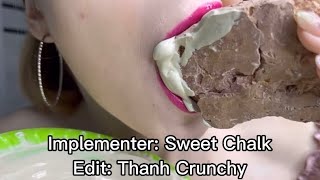 ASMR 😋 Crunch clay Powder🍰Opal🫐Red Salt🍒Sunset🌻Kalinka chalk🌮Delicate chalk🍖Vatutin chalk🤤🥙🤤 [upl. by Shih175]