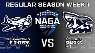 NAGA Week 1 Game 2 San Antonio Fighters  St Louis Sharks [upl. by Mathre]