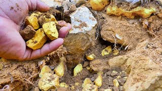 Amazing the most expensive discovered gold nugget found over mountain [upl. by Nrek]