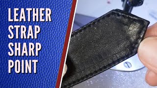 How to sew sharp corners points in leather Strap Tip1 Shorts [upl. by Hoj]