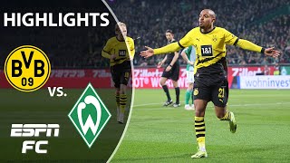 Werder Bremen vs Borussia Dortmund  Bundesliga Highlights  ESPN FC [upl. by Repinuj]