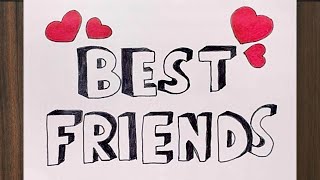 How to draw best friends  Best friends drawing for beginners easy and simple drawing [upl. by Lauer]