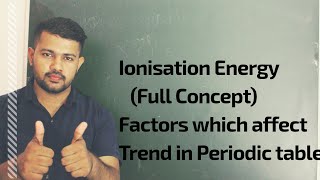 Ionisation Energy  Full Concept   IITJEE  NEET  Bharat Panchal Sir [upl. by Lokkin772]