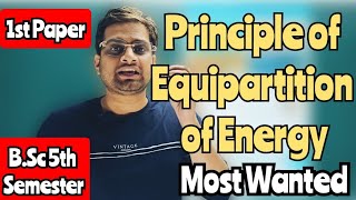 Principle of Equipartition of energybedkdianphysicsbsc5thsemester [upl. by Anaihr]