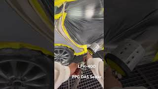 Sealer application  LPH 400 iwata spraypaint spraygun 3m paint bodytech detailing carpaint [upl. by Mistrot]