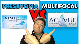 ACUVUE OASYS MULTIFOCAL VS ACUVUE OASYS FOR PRESBYOPIA youtube eye doctor amp optometrist reviews [upl. by Arquit]