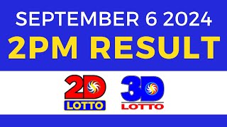 2pm Lotto Result Today September 6 2024  PCSO Swertres Ez2 [upl. by Eisso]