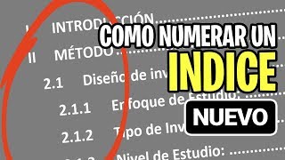 WORD Como hacer un INDICE con NÚMEROS ROMANOS y ARÁBIGOS [upl. by Tsan]