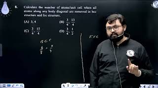 Calculate the number of atomsunit cell when all atoms along any body diagonal are removed in bc [upl. by Tnirb488]