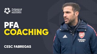 PFA Coaching Cesc Fabregas at Arsenal [upl. by Ahsela239]